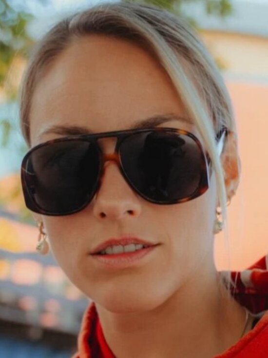 Saint Laurent SL652 SOLACE 003 Aviator Sunglasses - Havana / Grey main image 4